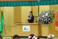 送辞(看護学科3年大村優菜さん)