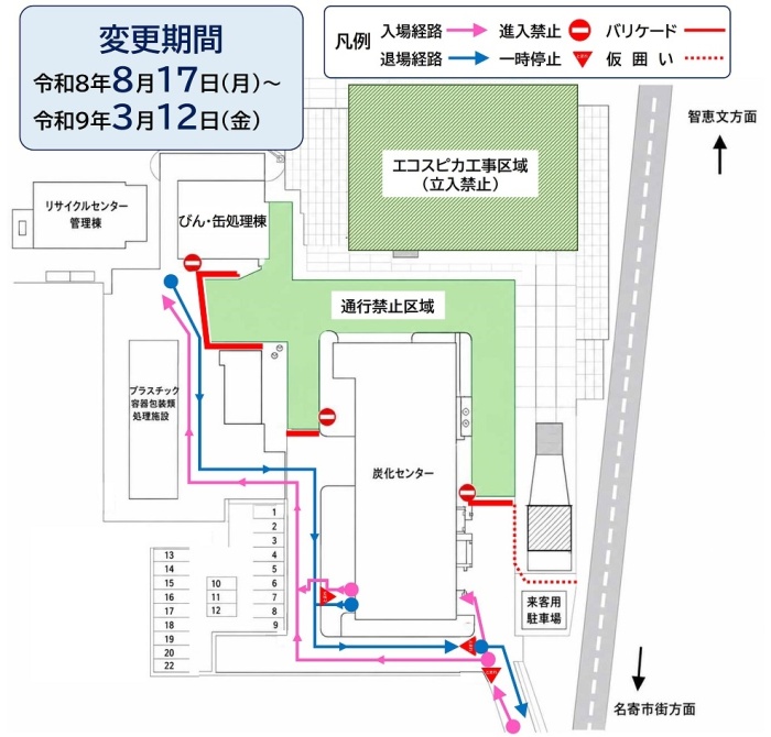 通行方法変更のお知らせ