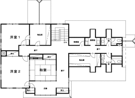 二階の平面図