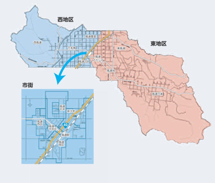 風連地区収集区域図