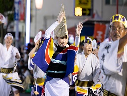 名寄市の踊り団による阿波踊りの写真2