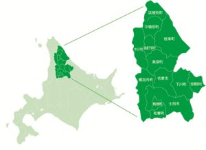 13市町村の位置図